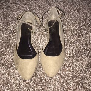 Wet seal olive green flats